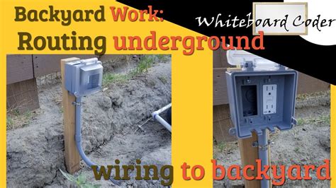 how to run underground electrical to 2 separate boxes|digging underground power to shed.